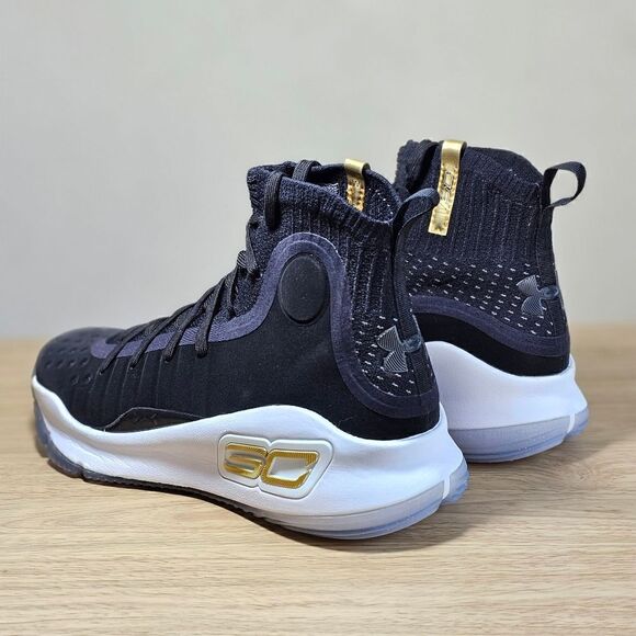 Under Armour Curry 4 'More Dimes' Women's Shoes 9.5 1298306-001 Black Gold White - Picture 13 of 15